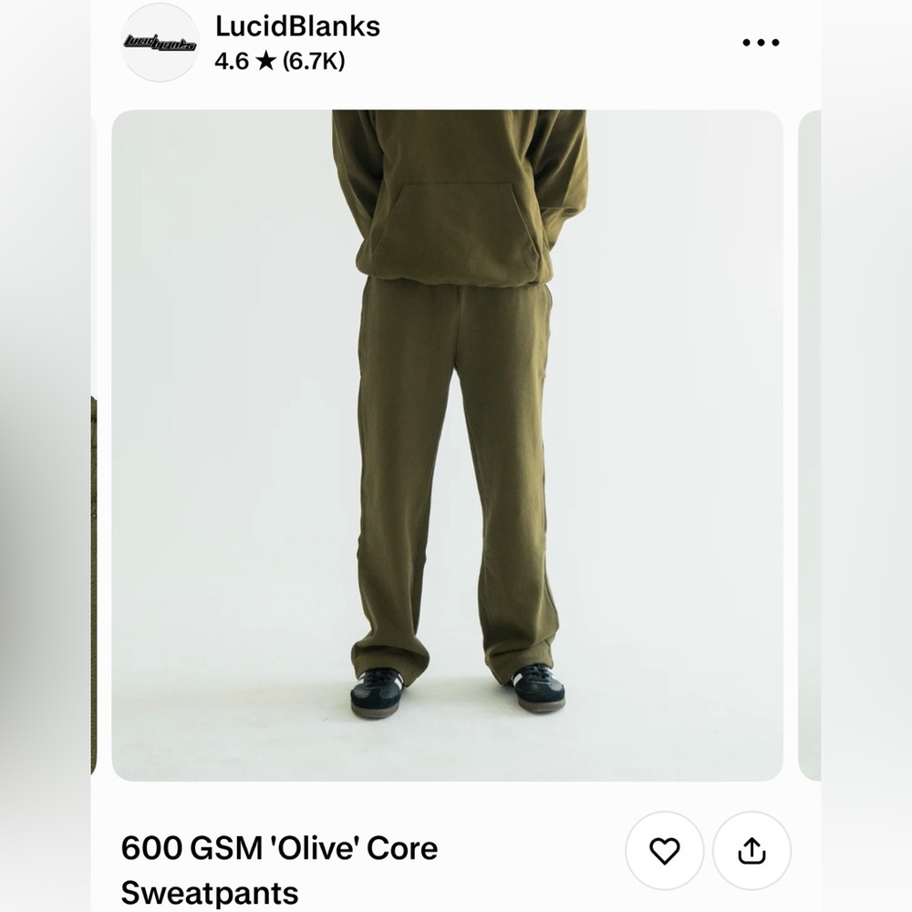 Kids Olive Green Sweatpants & Joggers - Small